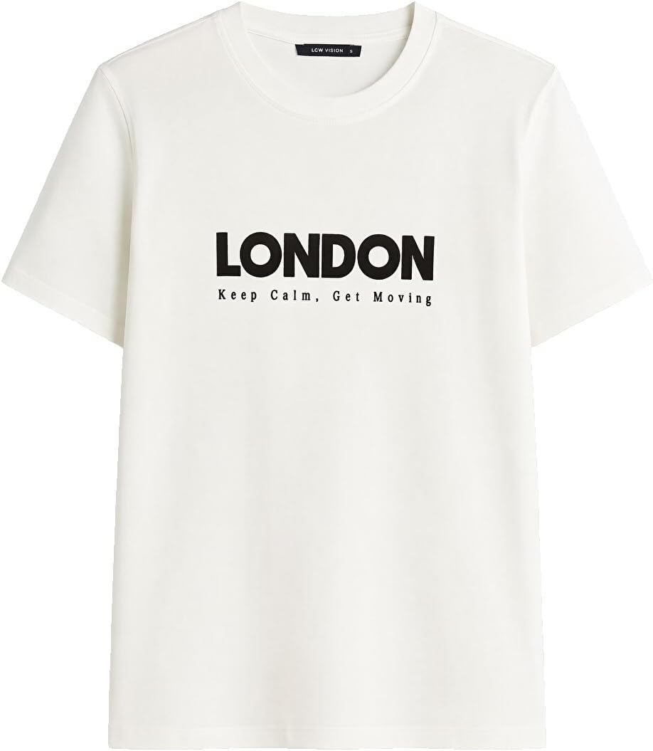 سعر ومواصفات LC WAIKIKI Printed 100% Cotton Women'S T-Shirt M Ecru (B0HKSXH868) على Amazon EG