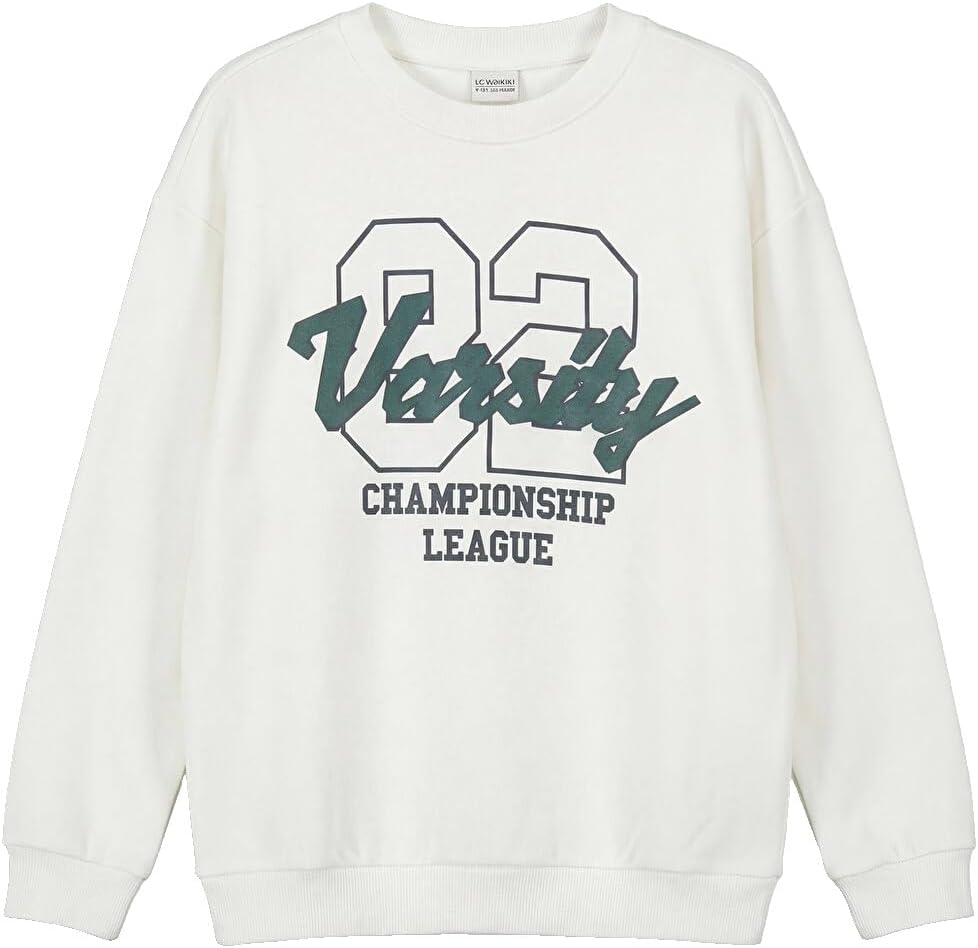 سعر ومواصفات LC WAIKIKI Printed Boys' Sweatshirt 13-14 Years White (B0HKT2383X) على Amazon EG