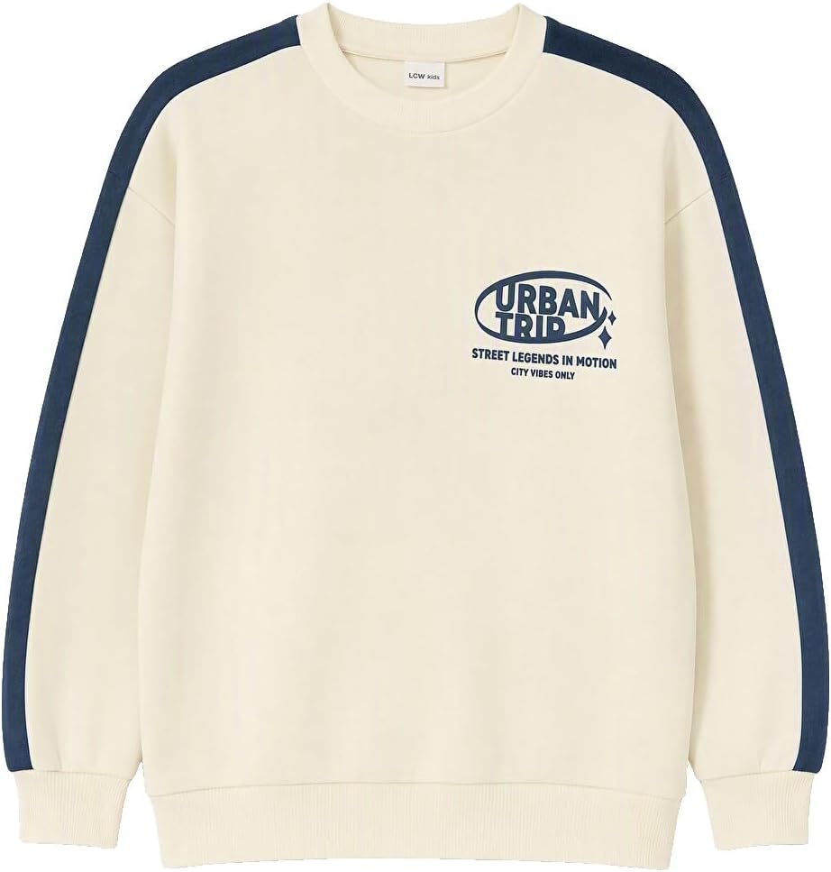 سعر ومواصفات LC WAIKIKI Printed Boys' Thick Sweatshirt 2-3 Years Ecru (B0HKT2X2D3) على Amazon EG