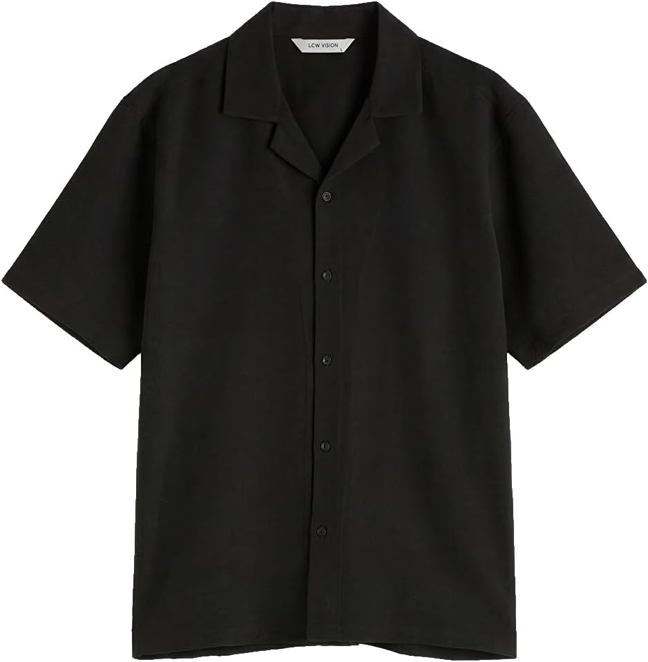 سعر ومواصفات LC WAIKIKI Regular Fit Linen Look Men'S Shirt L Black (B0HKTJ3FDN) على Amazon EG