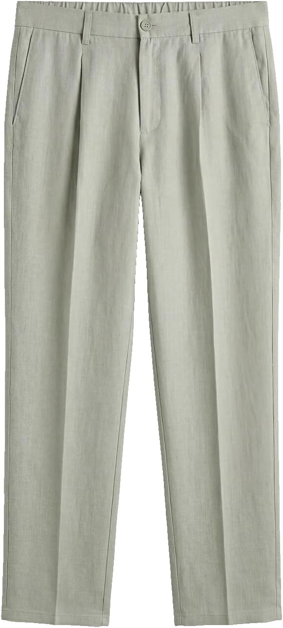 سعر ومواصفات LC WAIKIKI Regular Fit Linen-Look Men'S Pleated Trousers 28 Green (B0HKTJB7SG) على Amazon EG