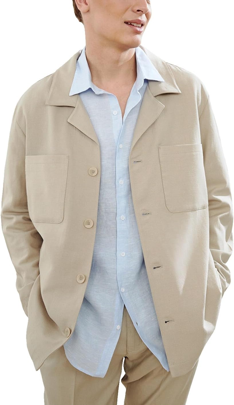 سعر ومواصفات LC WAIKIKI Regular Fit Long Sleeve Men'S Shirt Jacket 48 Beige (B0HKSZWZ4N) على Amazon EG