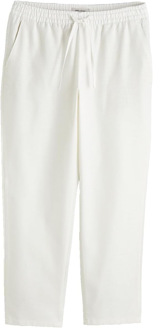 سعر ومواصفات LC WAIKIKI Regular Fit Men'S Linen-Look Trousers 30 White (B0HKTMN5FL) على Amazon EG