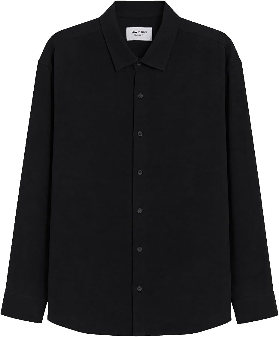 سعر ومواصفات LC WAIKIKI Regular Fit Men'S Shirt L Black (B0HKT2YDSX) على Amazon EG