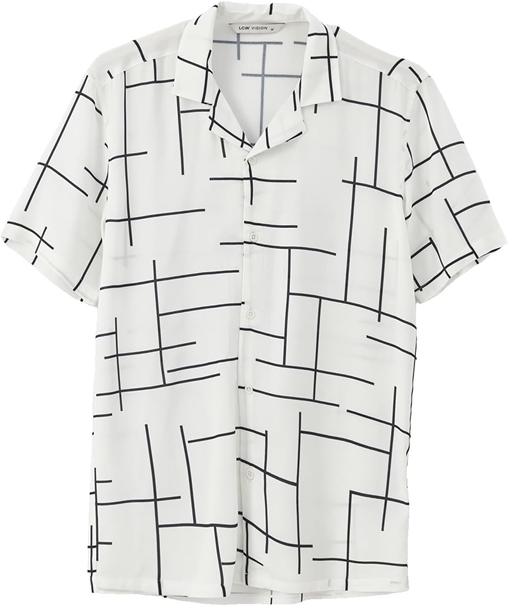 سعر ومواصفات LC WAIKIKI Regular Fit Short Sleeve Patterned Men'S Shirt M White (B0HKT2C7SP) على Amazon EG