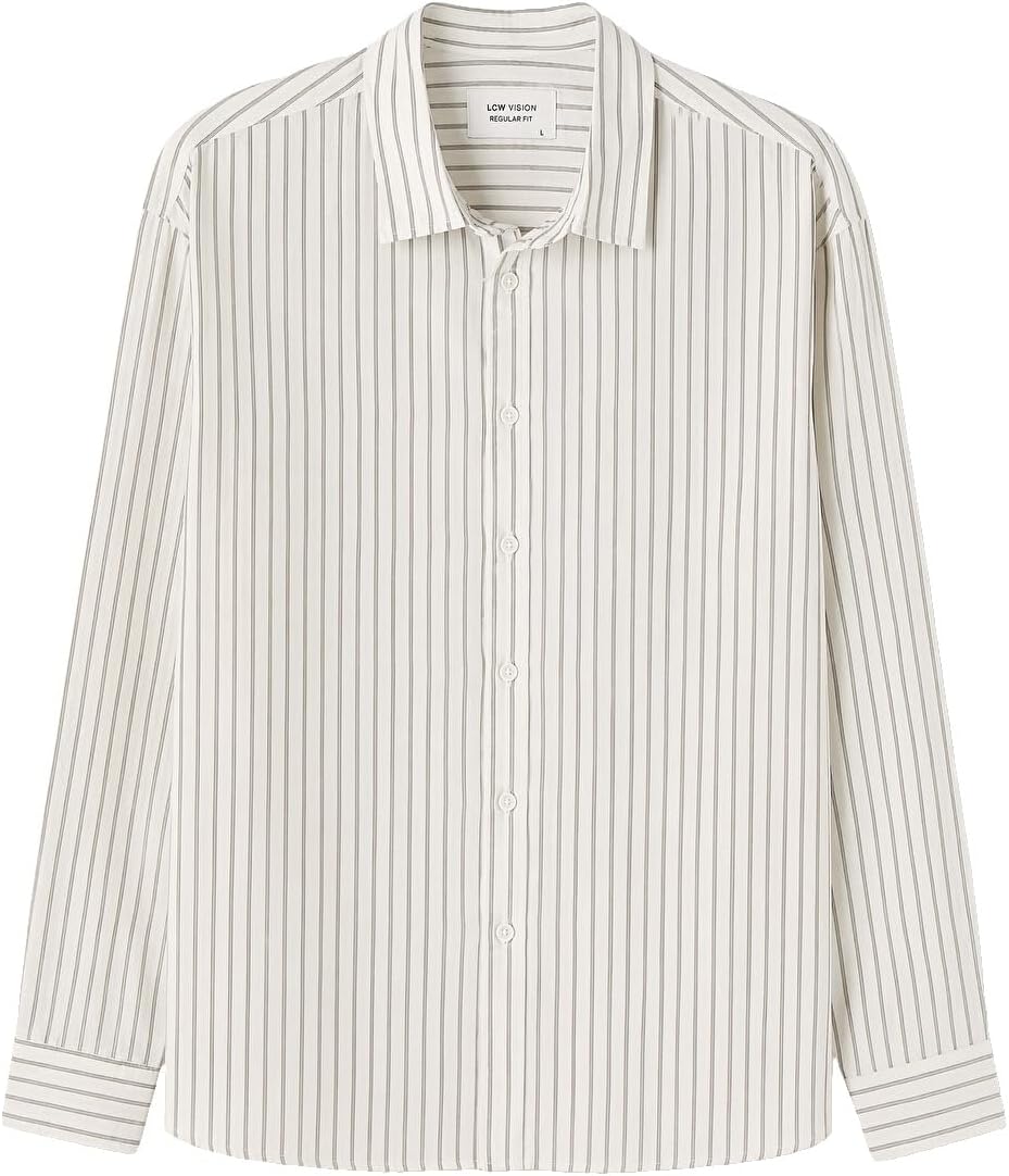 سعر ومواصفات LC WAIKIKI Regular Fit Striped Dobby Men's Shirt (B0HJW8ZDH5) على Amazon EG
