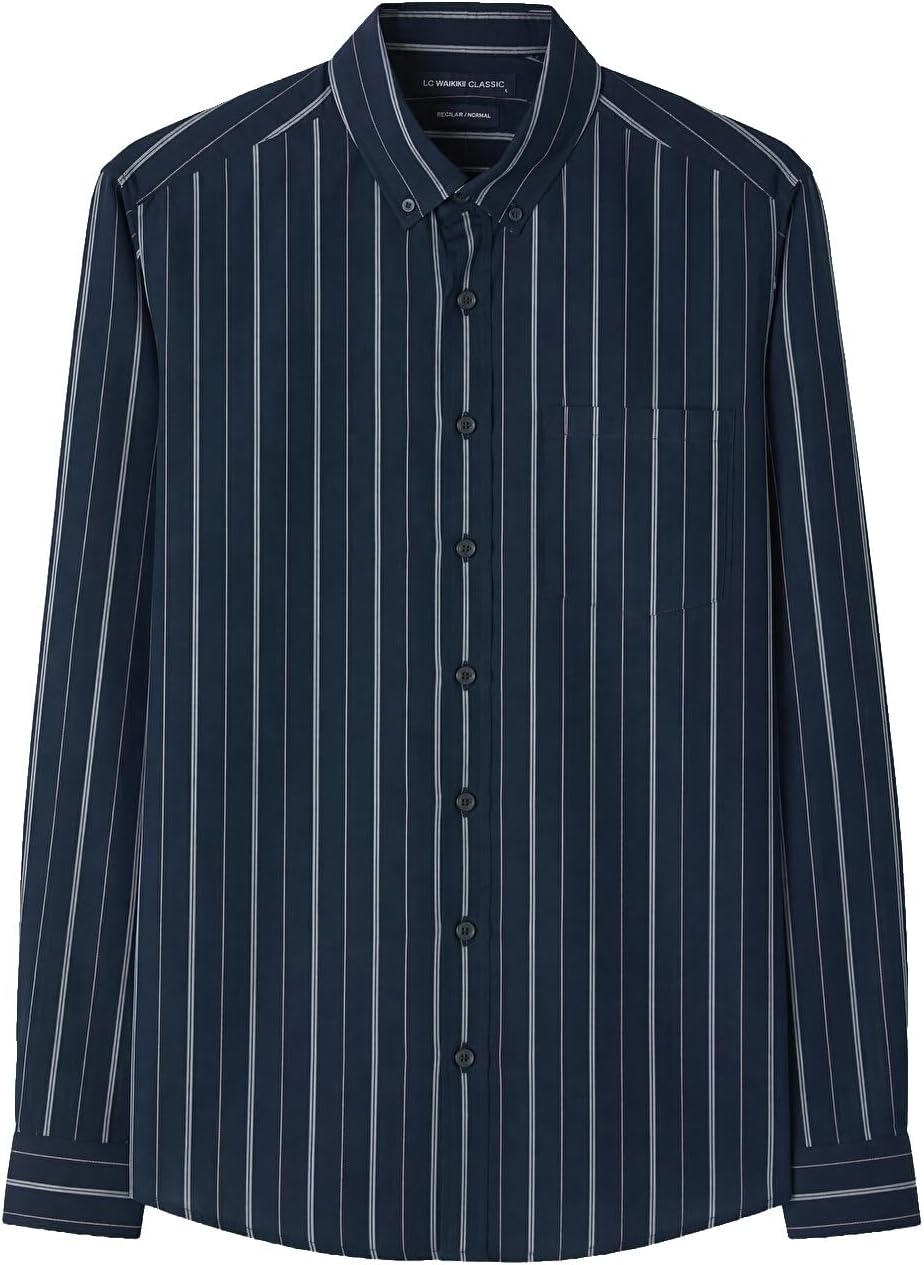 سعر ومواصفات LC WAIKIKI Regular Fit Striped Oxford Men's Shirt (B0HJW74CSQ) على Amazon EG