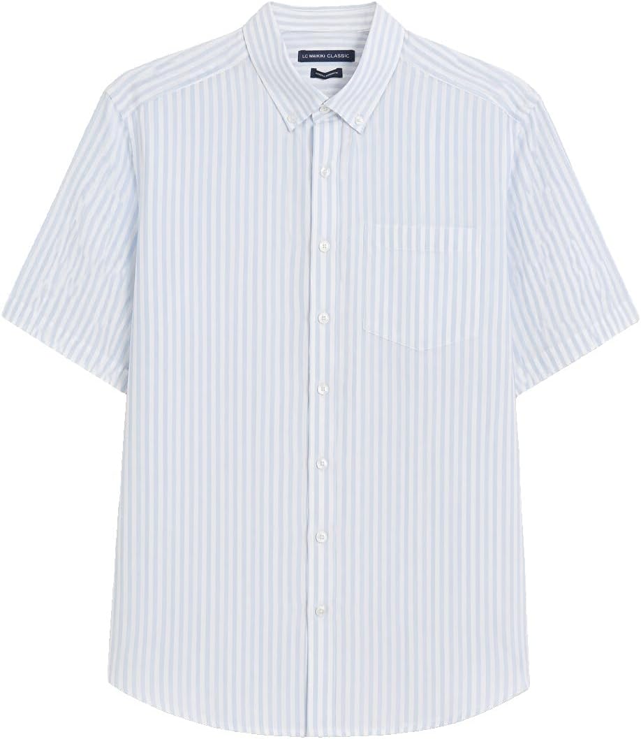 سعر ومواصفات LC WAIKIKI Regular Fit Striped Oxford Men's Shirt (B0HJW9VZDP) على Amazon EG