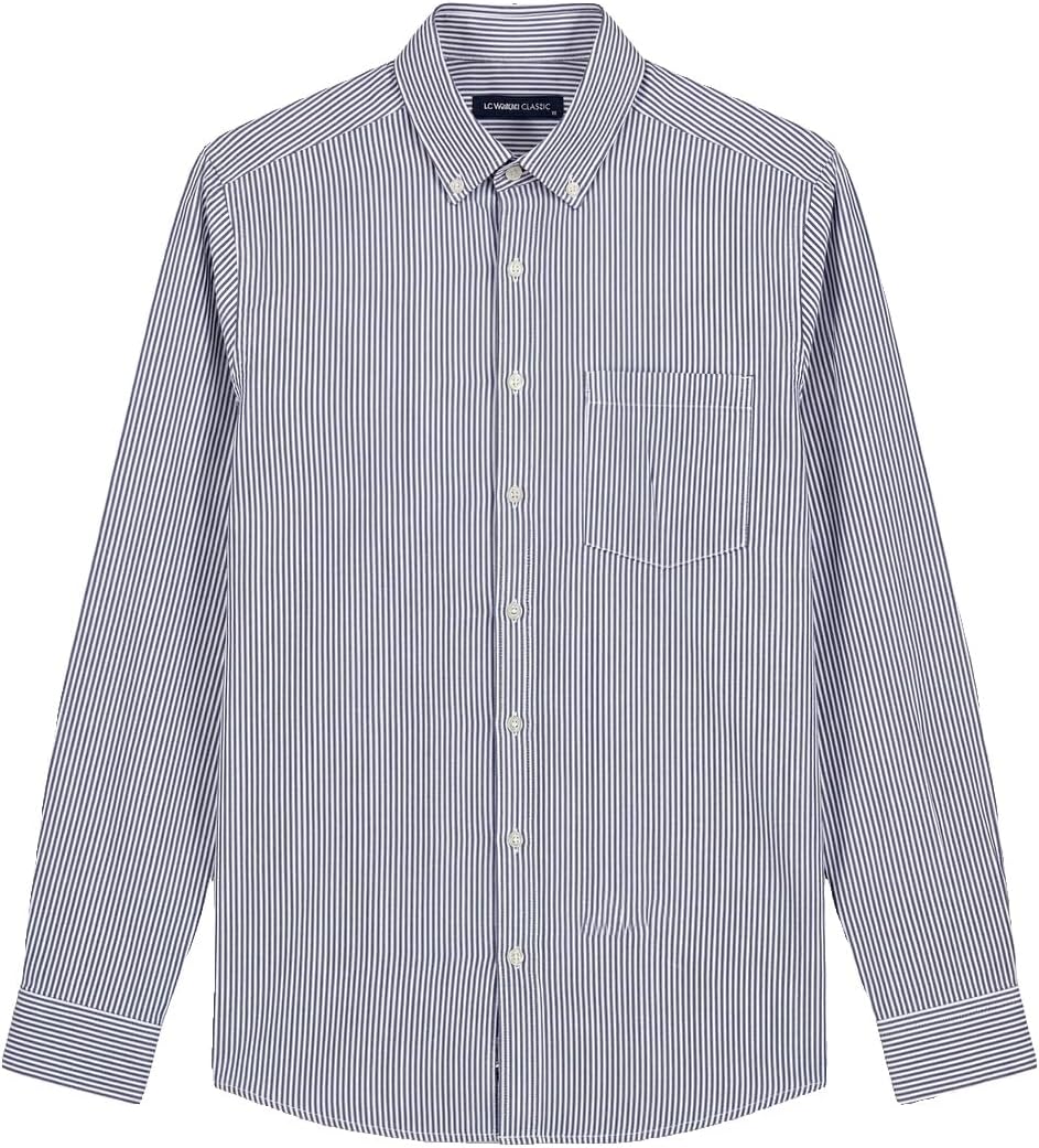 سعر ومواصفات LC WAIKIKI Regular Fit Striped Oxford Men'S Shirt L Blue (B0HKSZX3SW) على Amazon EG