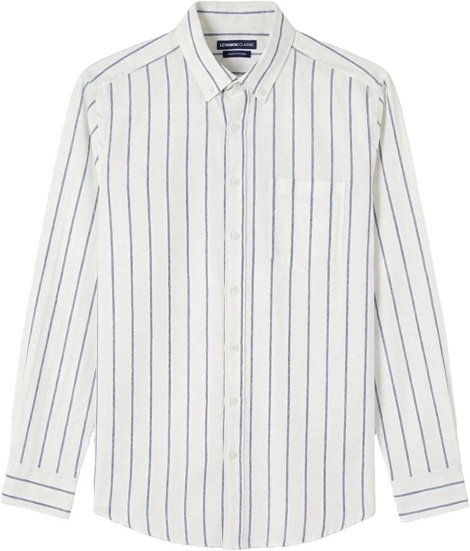 سعر ومواصفات LC WAIKIKI Regular Fit Striped Oxford Men'S Shirt S White W67752Z8-LJX-S-8685003001050 (B0HKTFJJPY) على Amazon EG