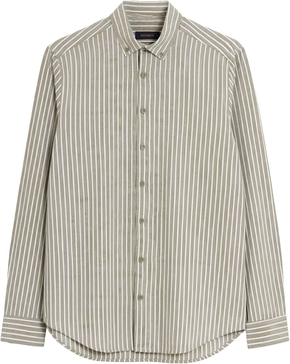سعر ومواصفات LC WAIKIKI Regular Fit Striped Oxford Men'S Shirt 3Xl Khaki (B0HKTMY9C5) على Amazon EG