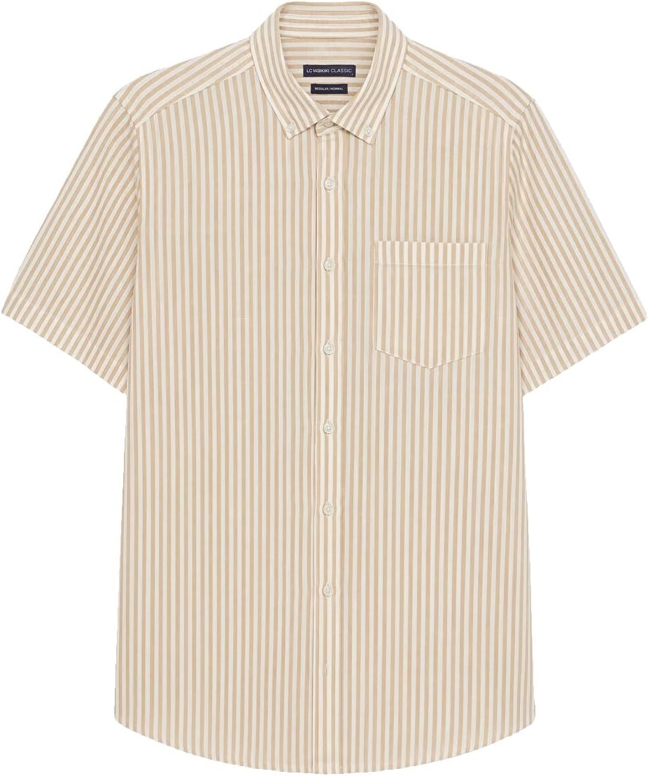 سعر ومواصفات LC WAIKIKI Regular Fit Striped Oxford Men'S Shirt Xl Beige (B0HKTPYBBH) على Amazon EG