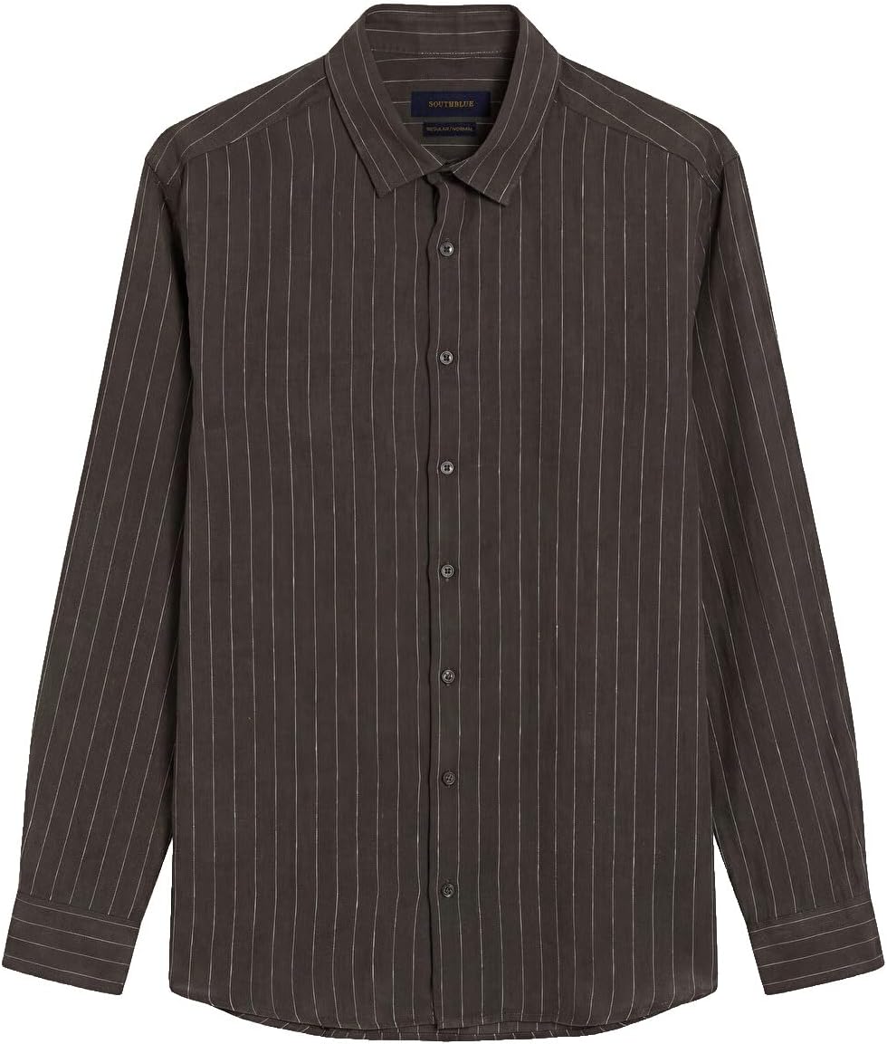 سعر ومواصفات LC WAIKIKI Regular Fit Striped Poplin Men'S Shirt L Khaki (B0HKSXG775) على Amazon EG