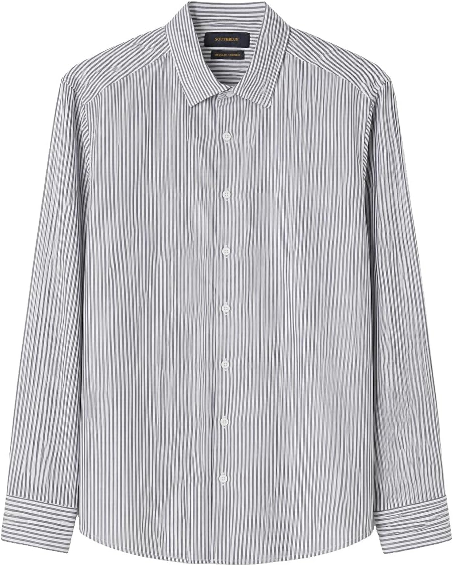 سعر ومواصفات LC WAIKIKI Regular Fit Striped Twill Men'S Shirt M Navy (B0HKT93QKW) على Amazon EG