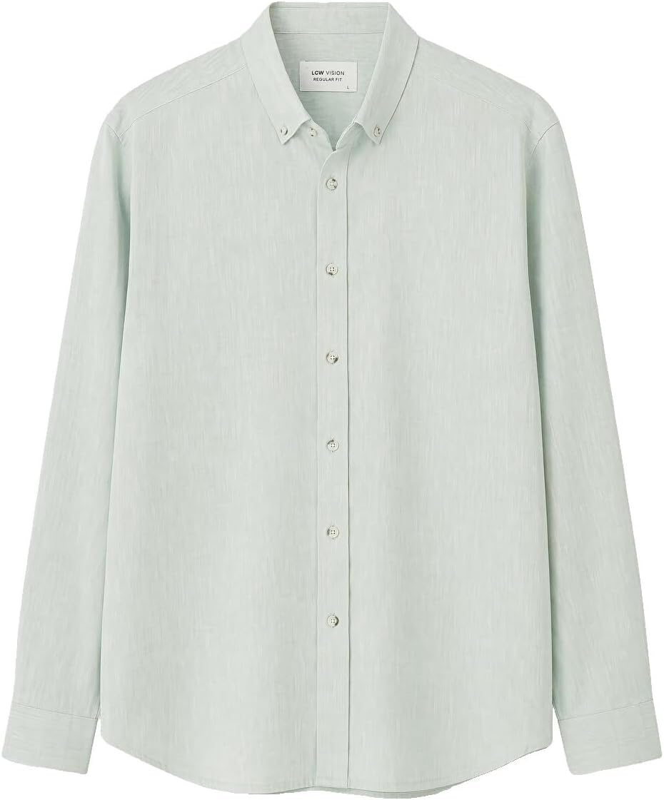سعر ومواصفات LC WAIKIKI Regular Fit Textured Long Sleeve Men's Shirt (B0HJWRTTRC) على Amazon EG