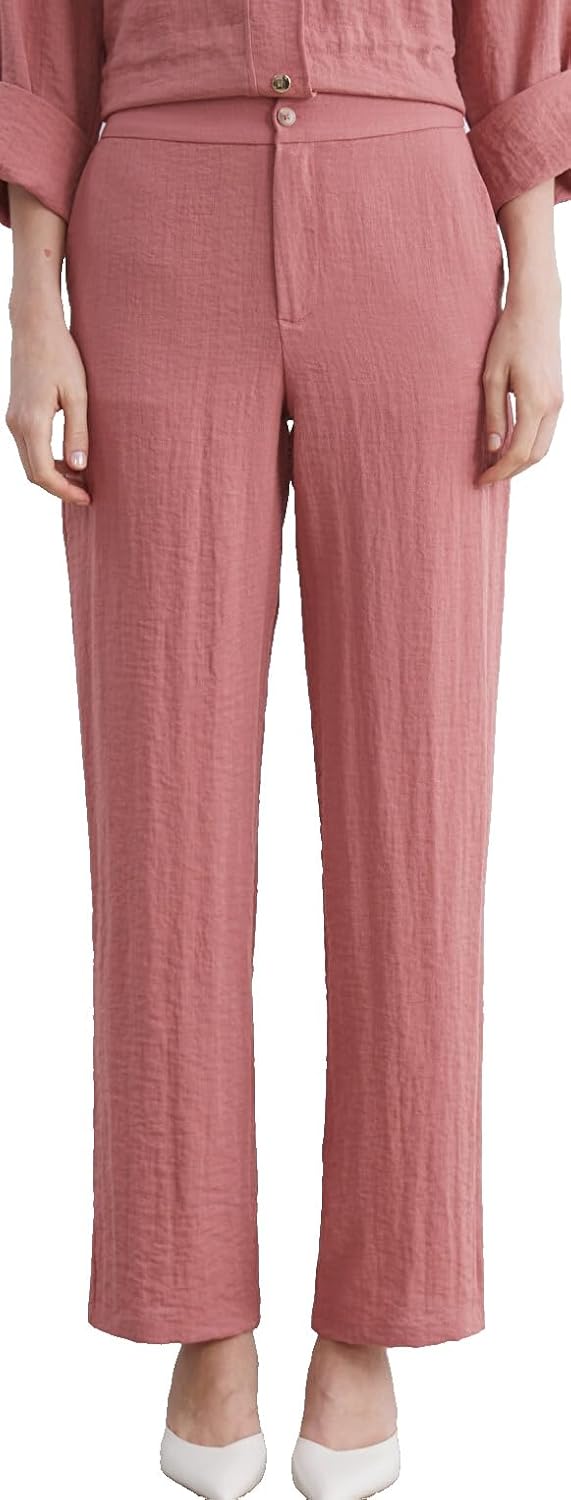 سعر ومواصفات LC WAIKIKI Regular Fit Textured Wide Leg Women'S Trousers 34 Pink (B0HKTCPJXG) على Amazon EG