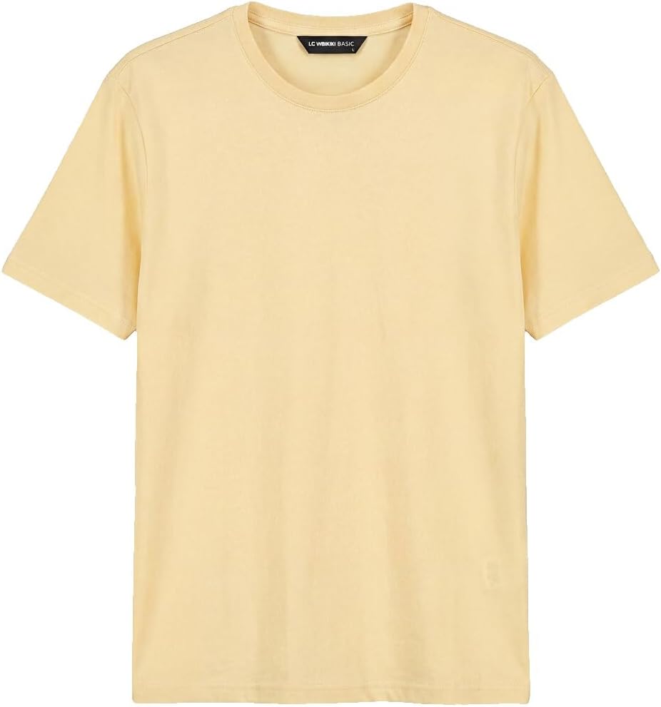 سعر ومواصفات LC WAIKIKI Regular Fit Thin Fabric T-Shirt /03 M Yellow (B0HKSZ33GQ) على Amazon EG