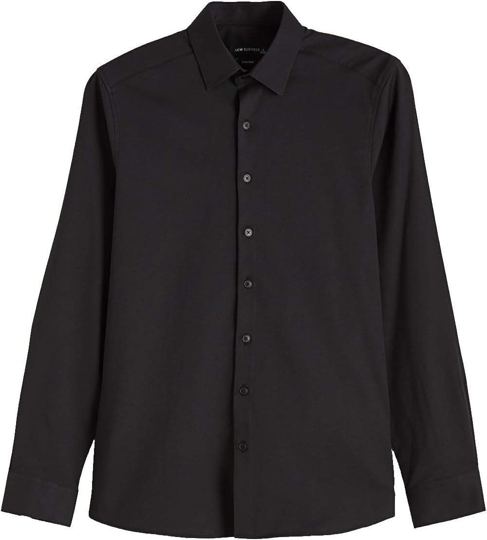 سعر ومواصفات LC WAIKIKI Slim Fit Dobby Men'S Shirt 3Xl Black (B0HKTJ2BQL) على Amazon EG