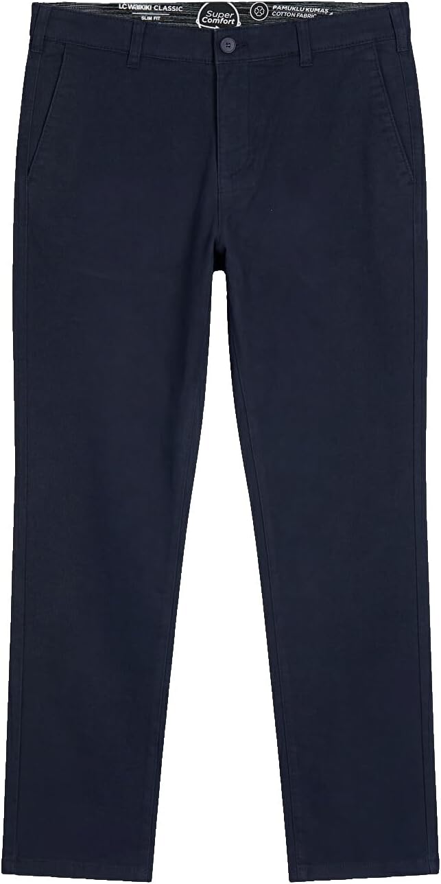 سعر ومواصفات LC WAIKIKI Slim Fit Gabardine Men'S Chino Trousers 32 Navy (B0HKTKL1M4) على Amazon EG