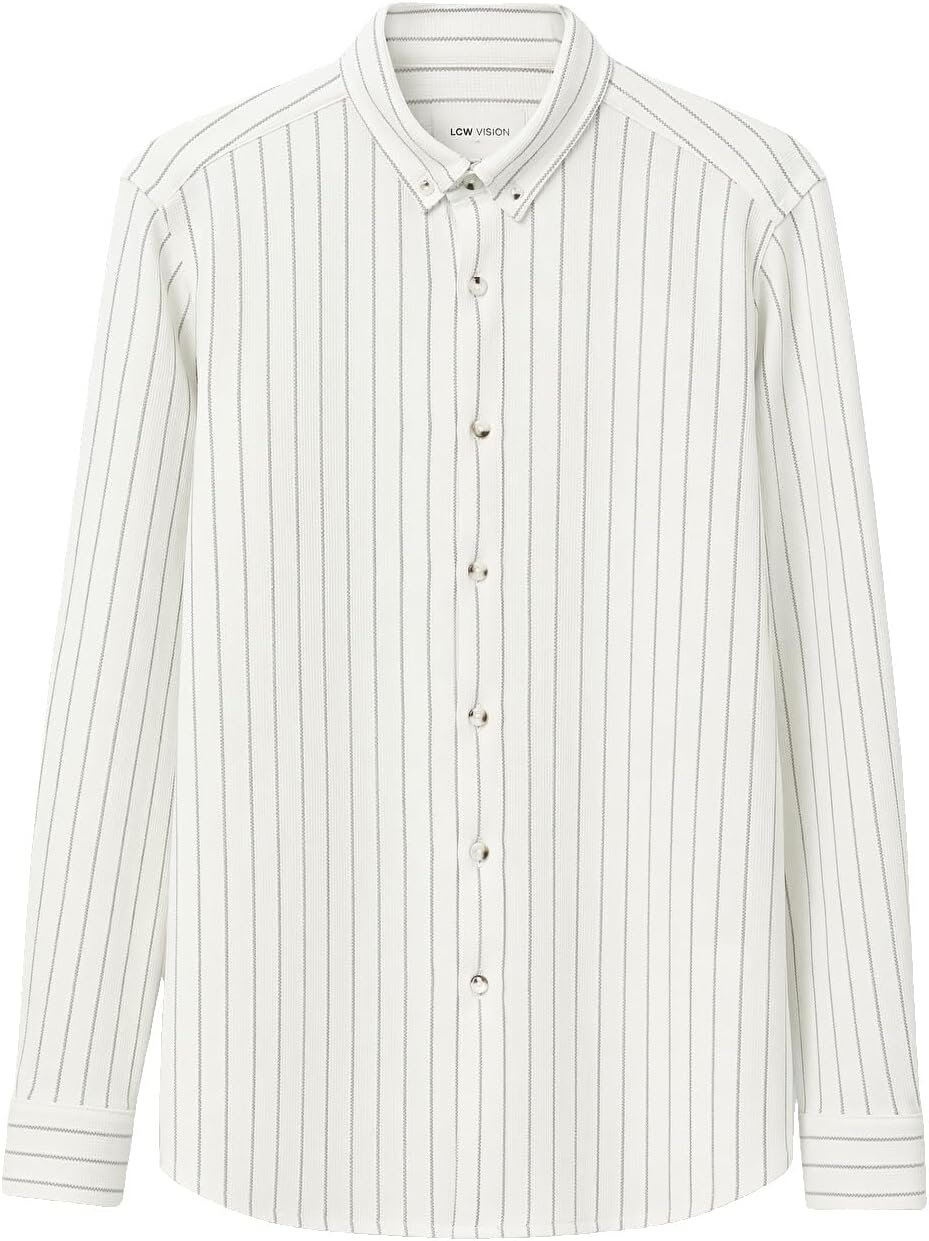 سعر ومواصفات LC WAIKIKI Slim Fit Striped Men'S Shirt L Ecru (B0HKT9XN2N) على Amazon EG