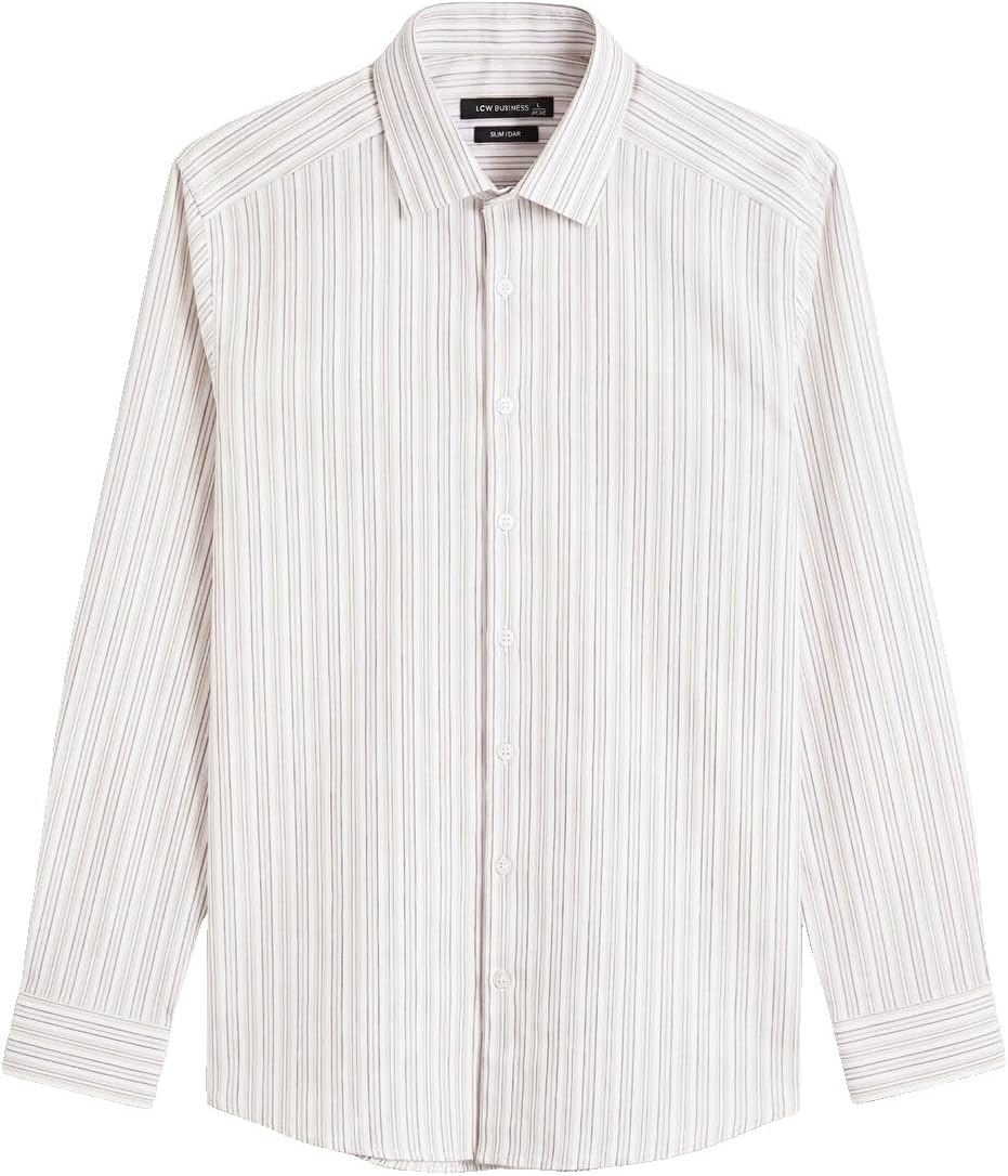 سعر ومواصفات LC WAIKIKI Slim Fit Striped Men'S Shirt 2Xl Beige (B0HKTB8NVY) على Amazon EG