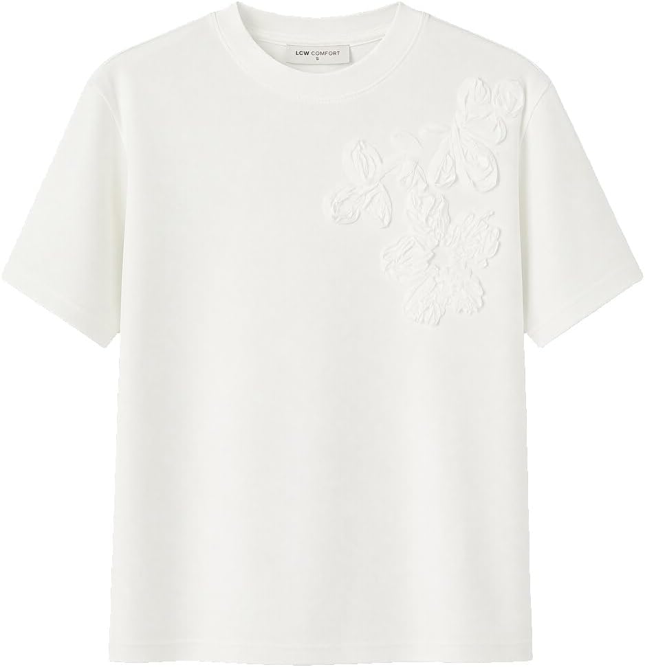 سعر ومواصفات LC WAIKIKI Soft Touch Flower Appliquéd Blouse M White W6T222Z8-R9J-M-8685006661459 (B0HKSZFG9B) على Amazon EG