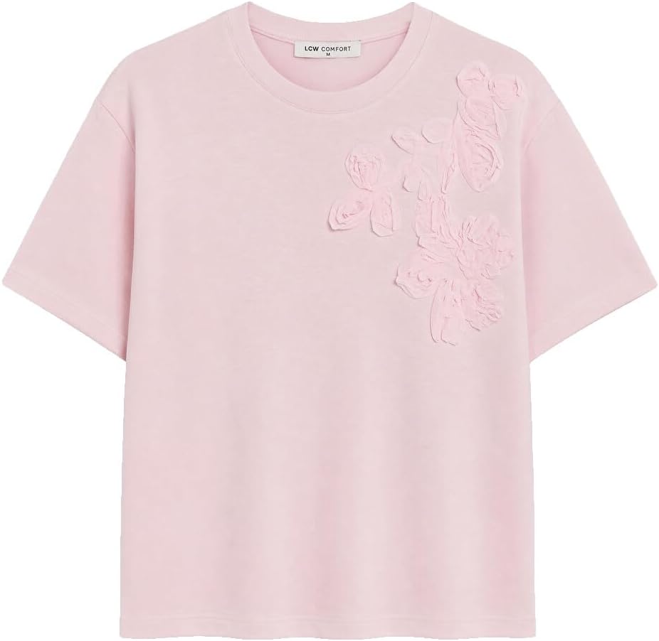 سعر ومواصفات LC WAIKIKI Soft Touch Flower Appliquéd Blouse 2Xl Pink (B0HKSZVGVJ) على Amazon EG