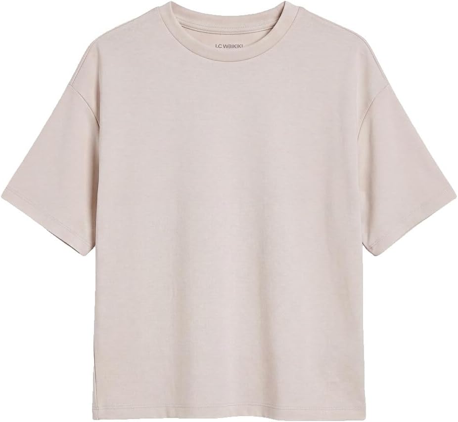 سعر ومواصفات LC WAIKIKI Soft Touch Oversize Women'S T-Shirt Xs Beige (B0HKT5DK3B) على Amazon EG