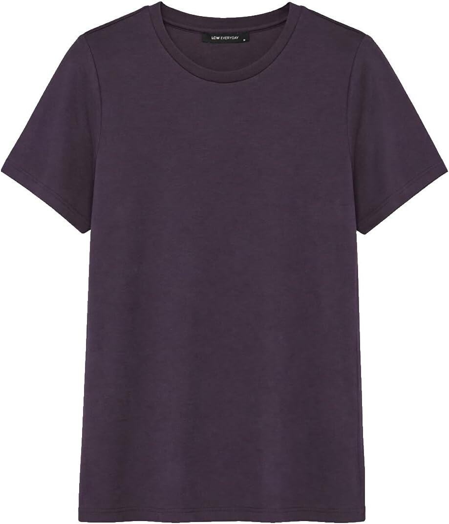 سعر ومواصفات LC WAIKIKI Soft Touch Women'S T-Shirt 3Xl Plum (B0HKT5Z51Z) على Amazon EG