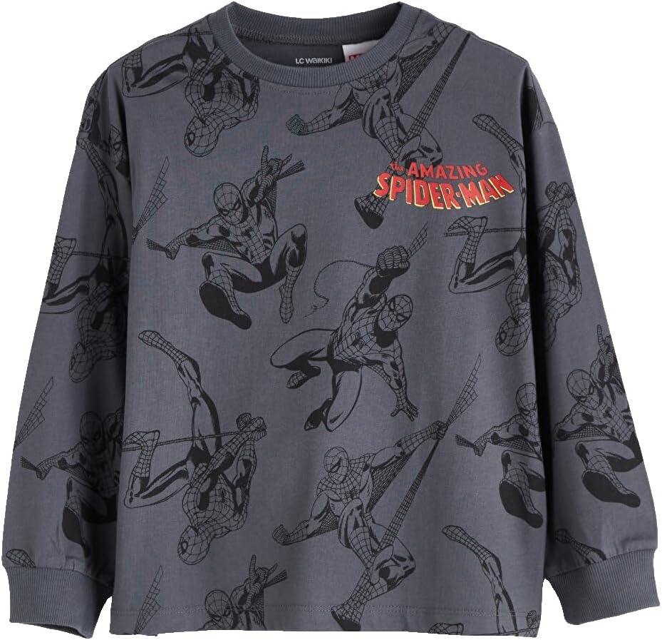 سعر ومواصفات LC WAIKIKI Spider-Man Printed Boys' T-Shirt 2 Pack 5-6 Years Red (B0HKT3BJB2) على Amazon EG