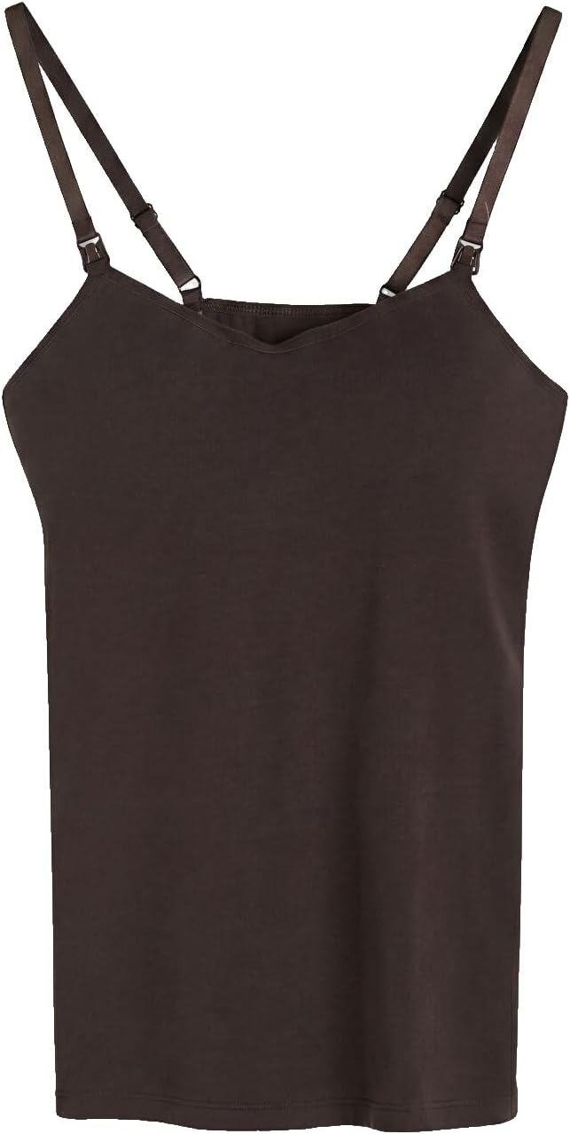 سعر ومواصفات LC WAIKIKI Square Neck Strappy Maternity Vest Top L Brown (B0HKT4K8CD) على Amazon EG