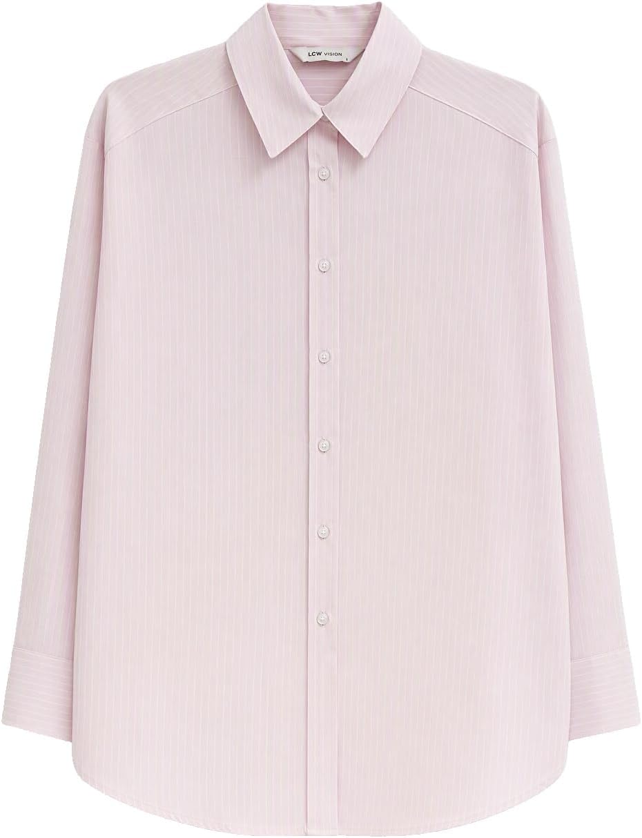 سعر ومواصفات LC WAIKIKI Striped Collared Neck Women'S Shirt M Pink (B0HKTCJX3P) على Amazon EG