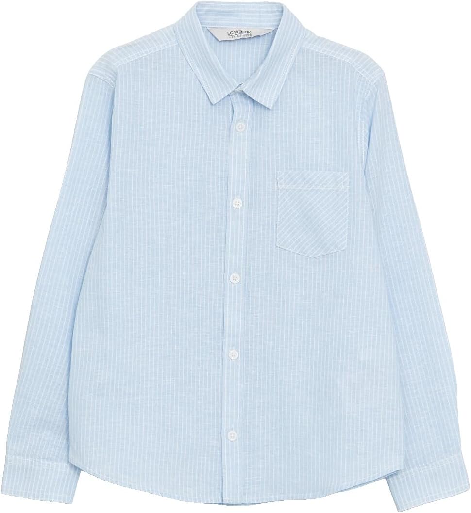 سعر ومواصفات LC WAIKIKI Striped Linen Blend Boys' Shirt 7-8 Years Blue (B0HKTBVYNH) على Amazon EG