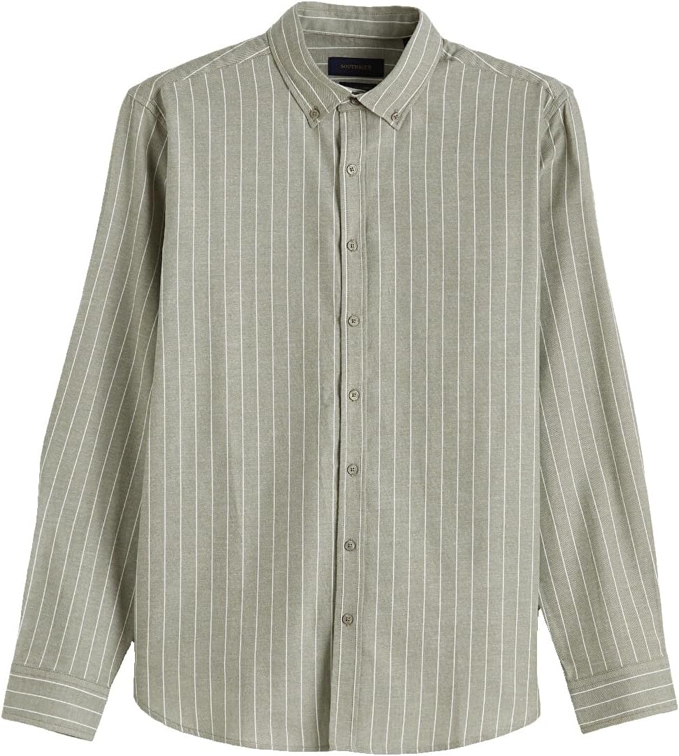 سعر ومواصفات LC WAIKIKI Striped Long Sleeve Regular Fit Men'S Shirt M Green (B0HKTCRT8R) على Amazon EG