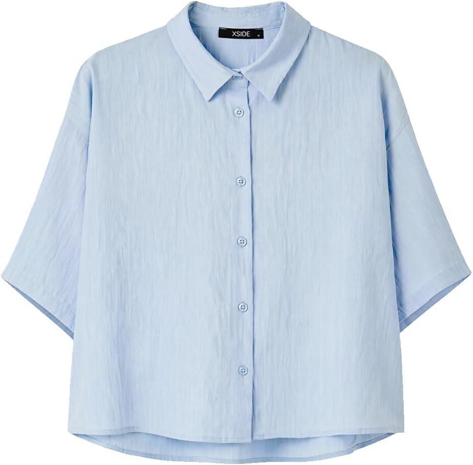 سعر ومواصفات LC WAIKIKI Striped Oversize Women'S Shirt L Blue (B0HKTHLLLY) على Amazon EG