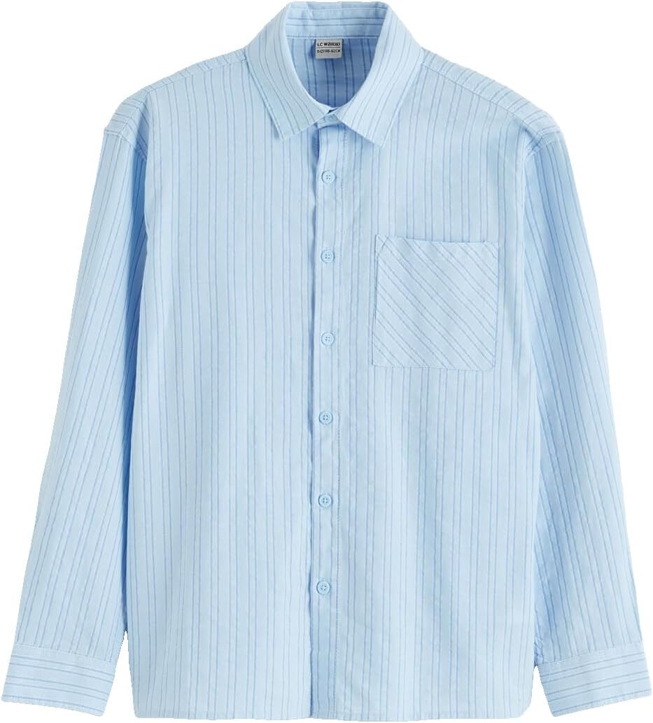 سعر ومواصفات LC WAIKIKI Striped Shirt For Boys 12-13 Years Blue (B0HKT1965B) على Amazon EG