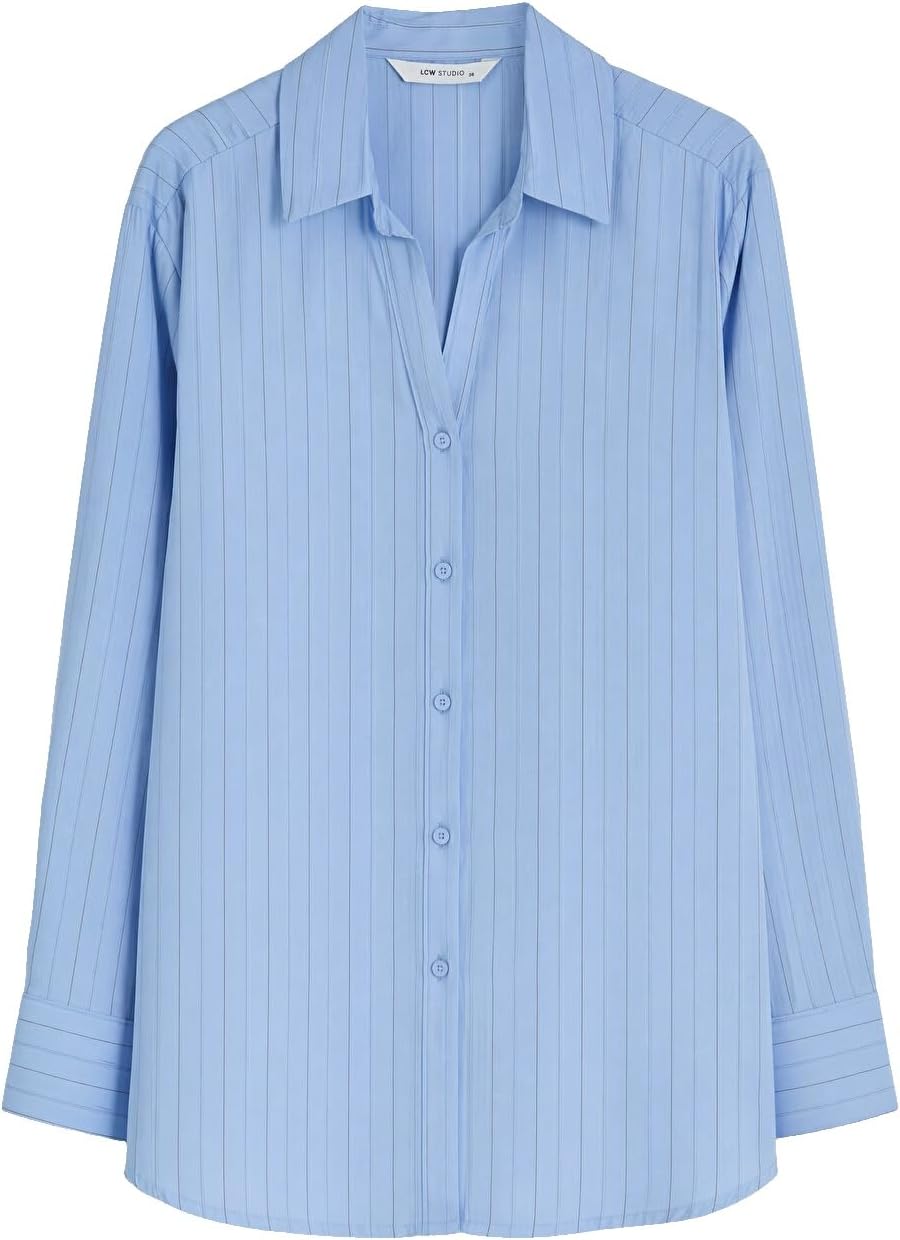 سعر ومواصفات LC WAIKIKI Striped Women'S Shirt 38 Blue (B0HKTHJ73M) على Amazon EG