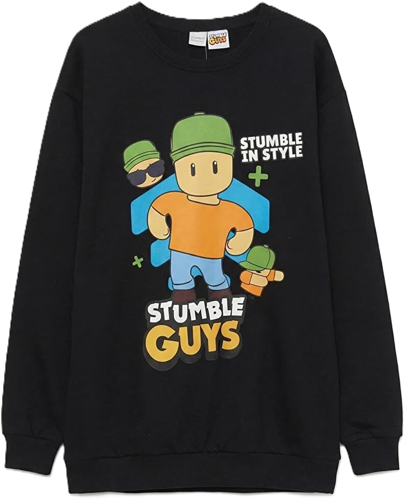 سعر ومواصفات LC WAIKIKI Stumble Guys Printed Sweatshirt For Boys 9-10 Years Black (B0HKT7TH5W) على Amazon EG