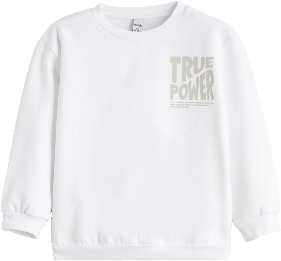 سعر ومواصفات LC WAIKIKI Text Printed Boys' Sweatshirt 3-4 Years Grey (B0HKT334CM) على Amazon EG