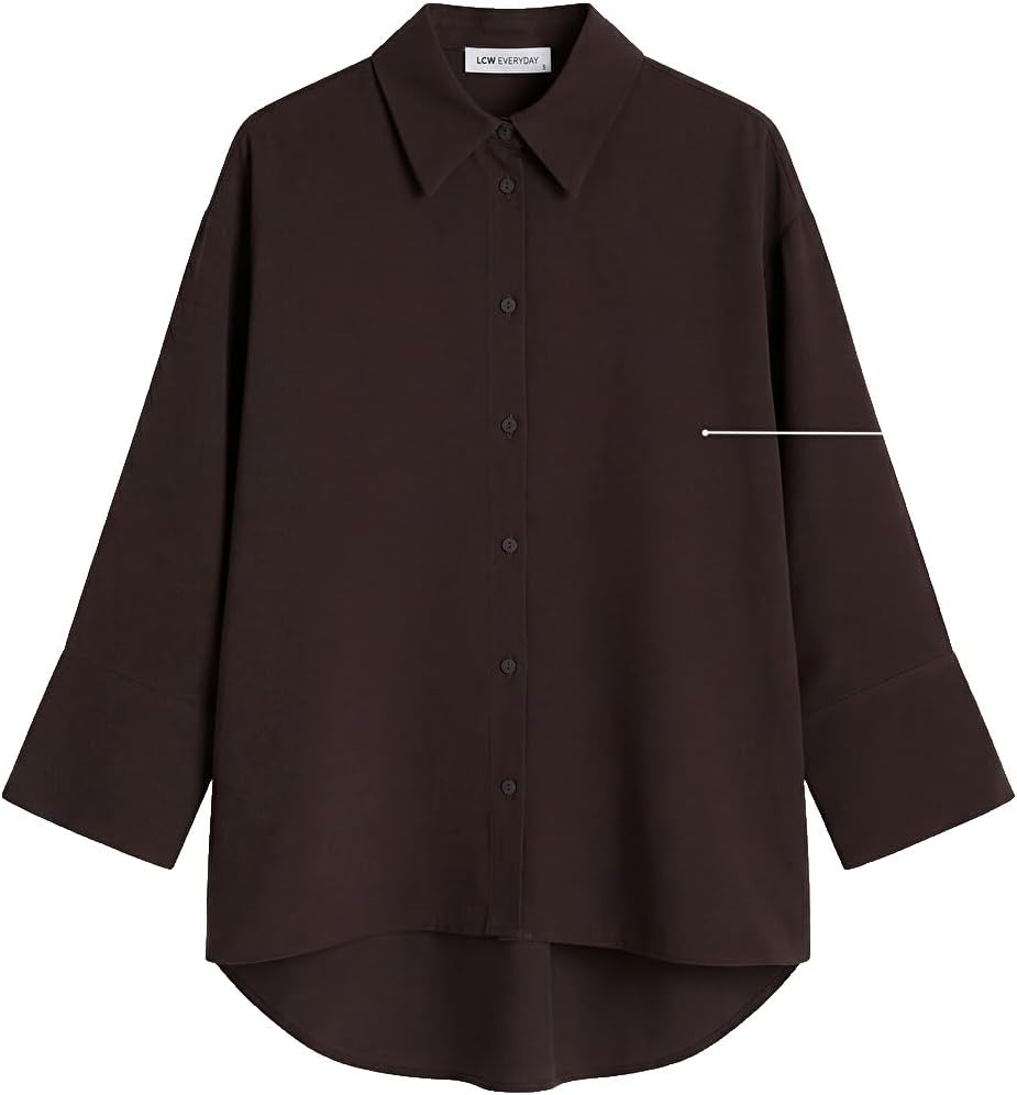 سعر ومواصفات LC WAIKIKI Textured Oversize Women'S Shirt 38 Brown (B0HKSVZSHS) على Amazon EG
