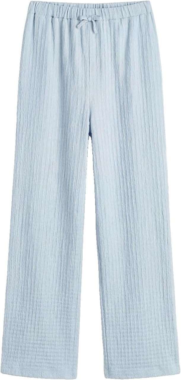 سعر ومواصفات LC WAIKIKI Wide Leg Textured Girls' Pants 7-8 Years Blue (B0HKV1RB73) على Amazon EG