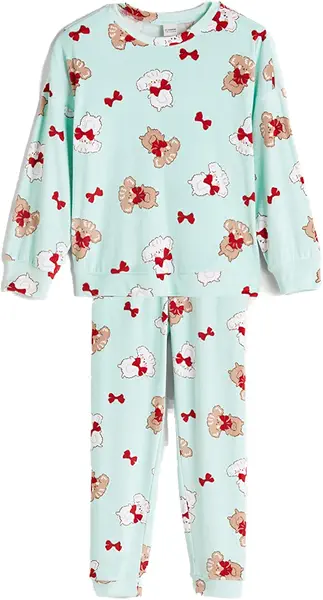سعر ومواصفات LC واكيكي LC WAIKIKI - طقم بيجاما مخملي برقبة دائرية للبنات (B0GY9GZ16W) على Amazon EG