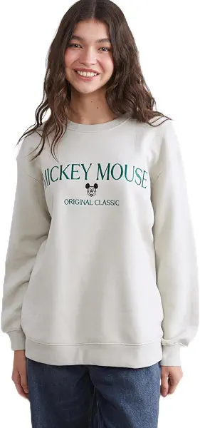 سعر ومواصفات LC واكيكي LC WAIKIKI Woman Mickey Mouse Embroidered Women's Thick Sweatshirt (B0GYZM46QT) على Amazon EG