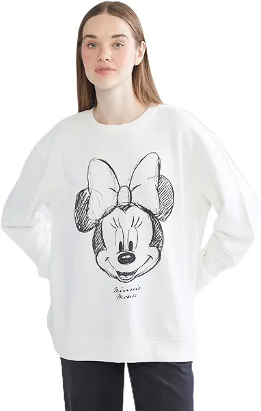 سعر ومواصفات LC واكيكي LC WAIKIKI Woman Minnie Mouse Printed Women's Thick Sweatshirt (B0GYZGKGNC) على Amazon EG