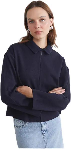 سعر ومواصفات LC واكيكي LC WAIKIKI Woman Shirt Collar Women's Cachet Jacket (B0GYZ7WKFV) على Amazon EG