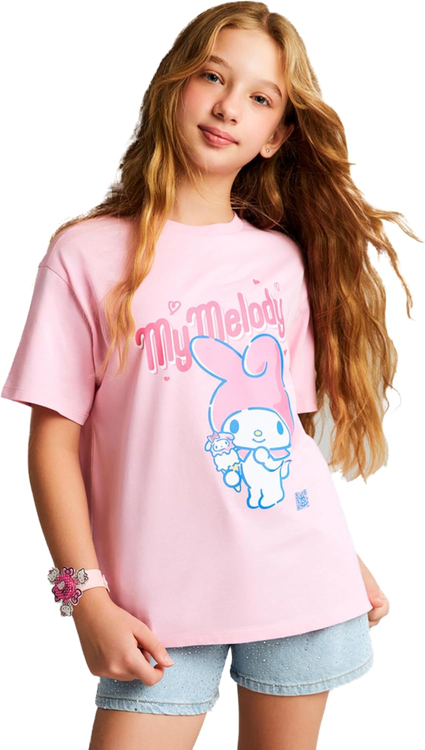 سعر ومواصفات LC واكيكي تي شيرت بناتي مطبوع عليه Girl My Melody (B0GY9JD3W2) على Amazon EG