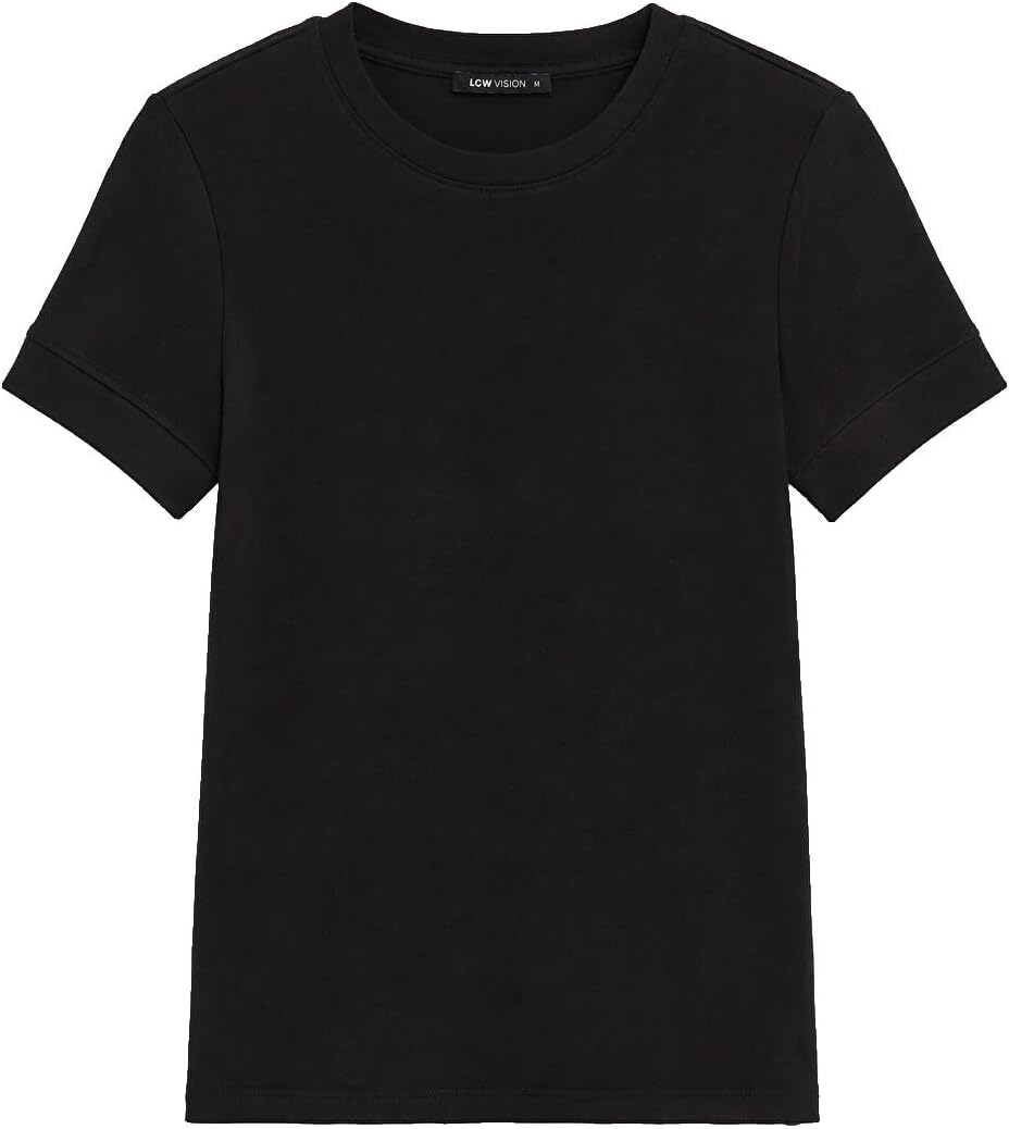 سعر ومواصفات LC واكيكي تي شيرت للنساء من مودال بليند مقاس XL لون اسود (B0HKT46L38) على Amazon EG