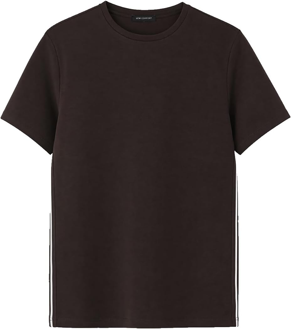 سعر ومواصفات LC واكيكي تي شيرت مخطط بملمس ناعم للنساء مقاس 2XL لون بني (B0HKTHH667) على Amazon EG