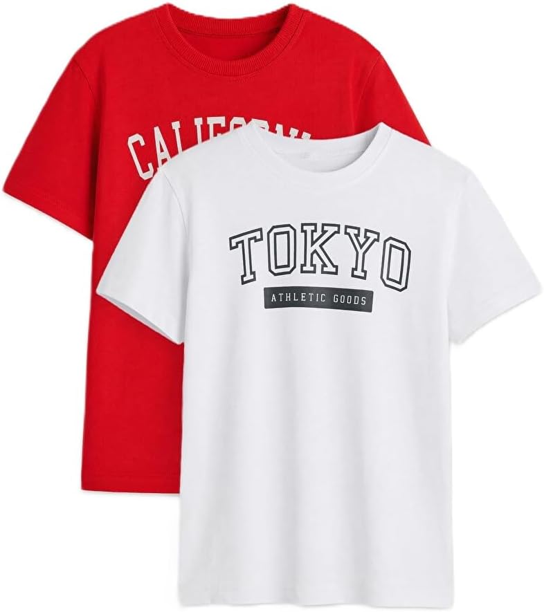 سعر ومواصفات LC واكيكي تيشرت للأولاد مطبوعة بتصميم المدينة من ال سي وايكيكي، عبوة من 2 قطعة (B0HFQ8C7QR) على Amazon EG
