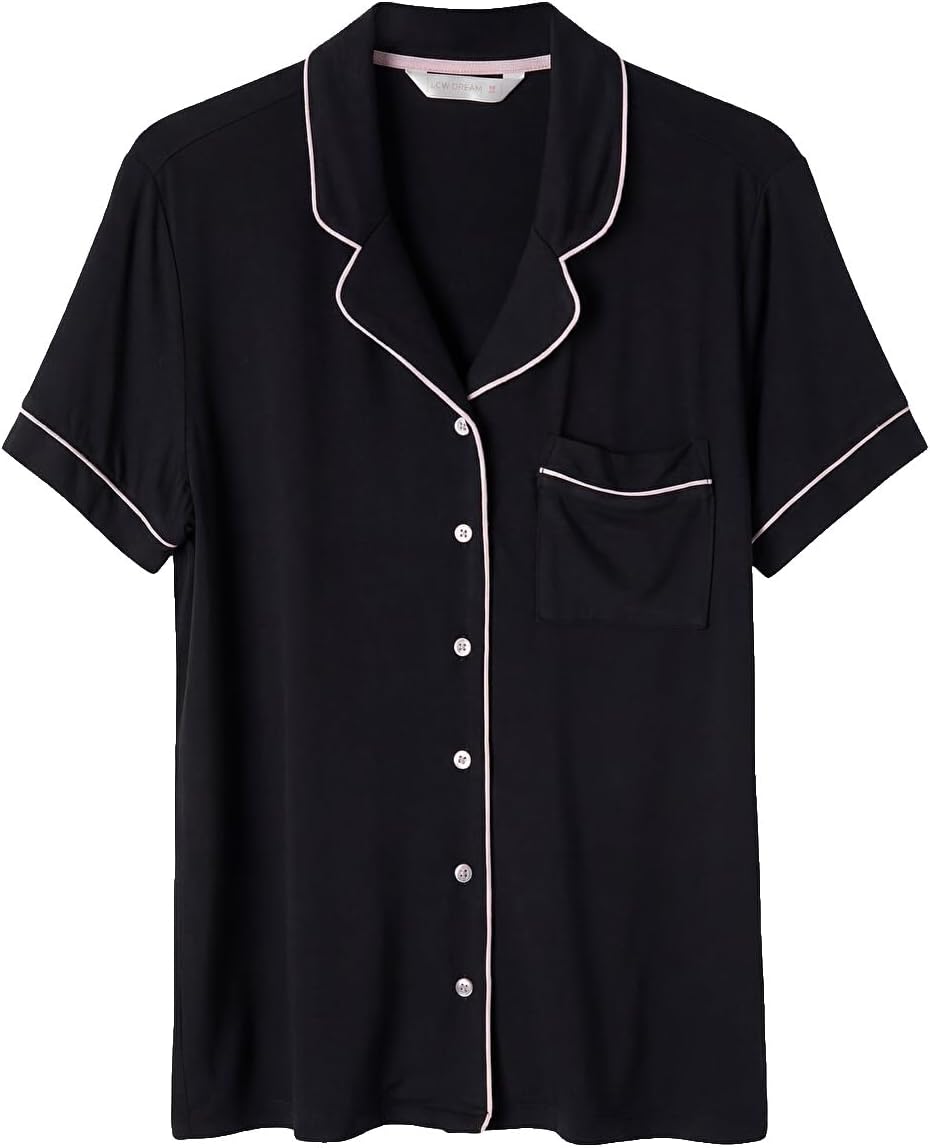 سعر ومواصفات LC واكيكي طقم بيجامة قصير بقبة بياقة للنساء مقاس 2XL لون اسود (B0HKTF9HQ4) على Amazon EG